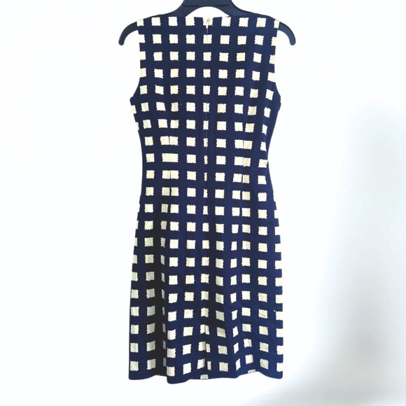 MaxMara Weekend Black White Check Dress Size 4 Italy Designer Geomentric - Picture 2 of 6